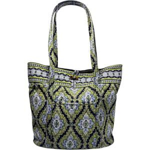 Vera Bradley Cambridge Tote Bag Paisley Quilted Green Boho Earthy Festival Indie